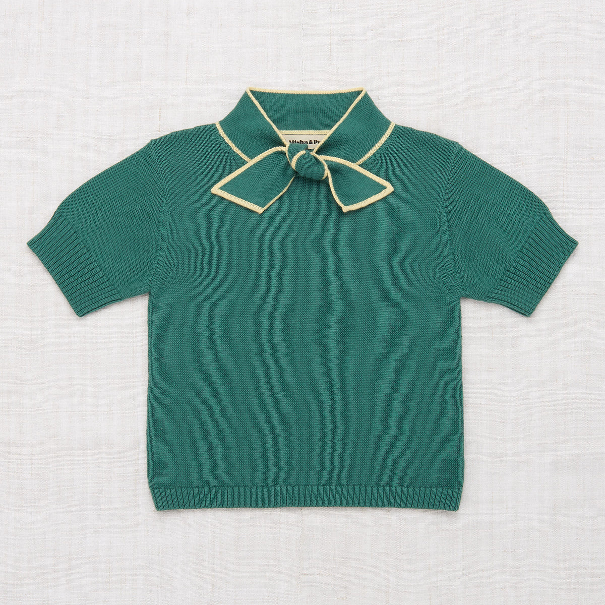 Girls Green Pima Cotton Sweater