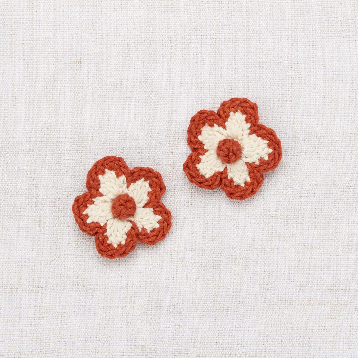 Girls Red Flower Hair Clips