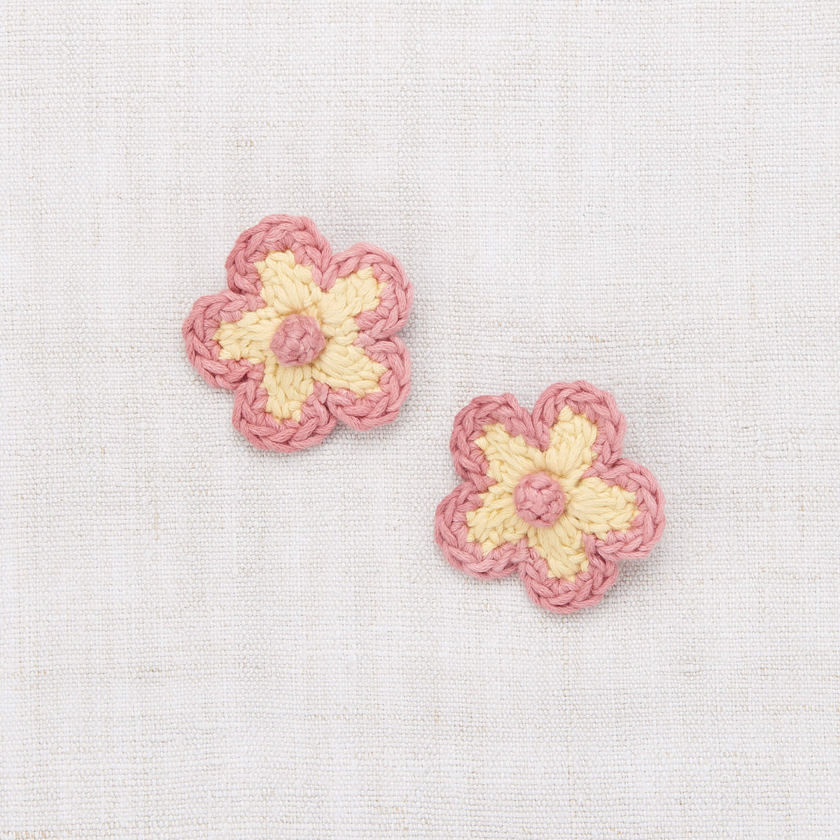 Girls Pink Flower Hair Clips
