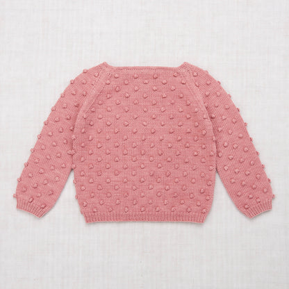 Girls Pink Popcorn Pima Cotton Sweater