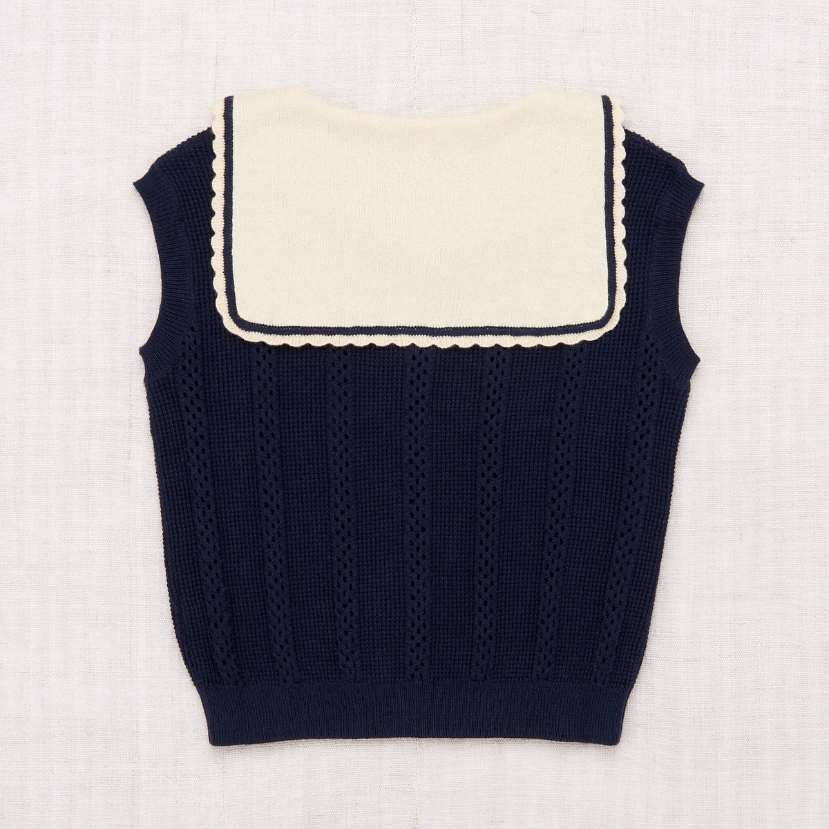 Girls Dark Blue Pima Cotton Vest