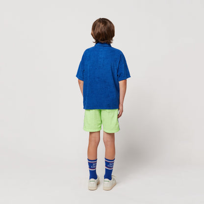 男童蓝色棉Polo衫