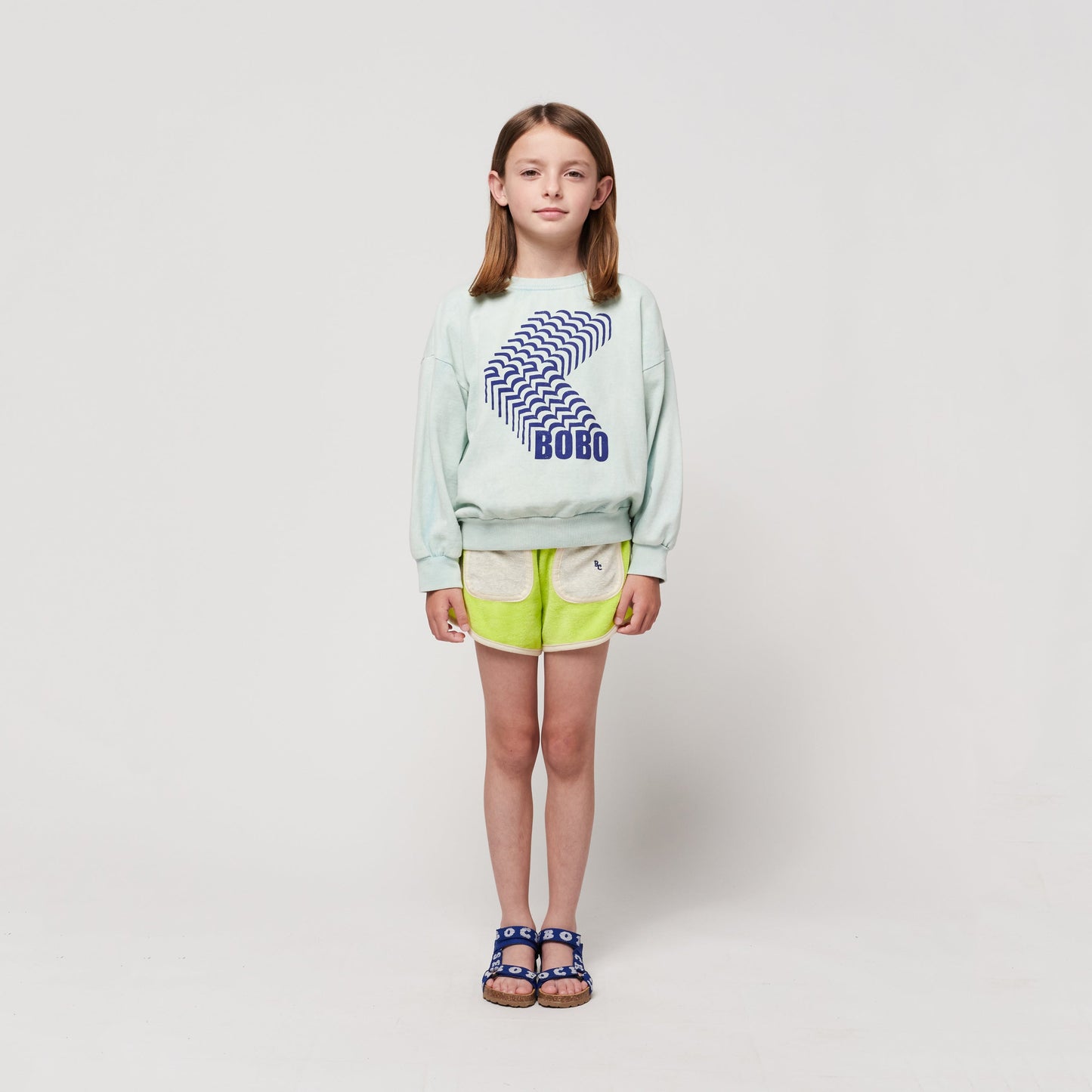 儿童浅蓝色棉卫衣