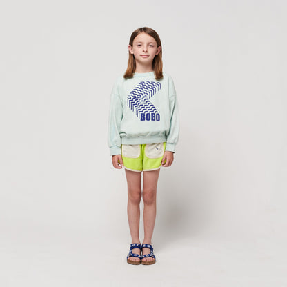 儿童浅蓝色棉卫衣