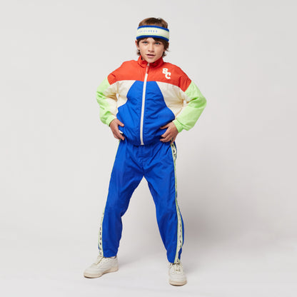 男童蓝色Logo拉链夹克