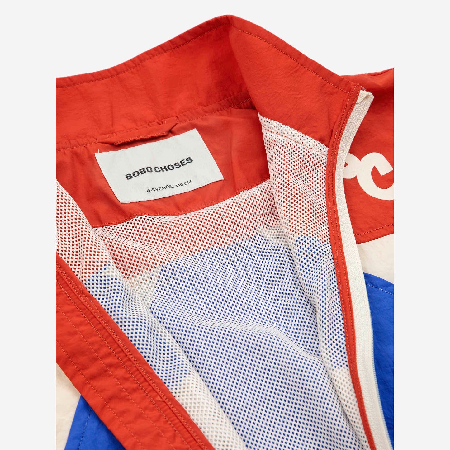 男童蓝色Logo拉链夹克