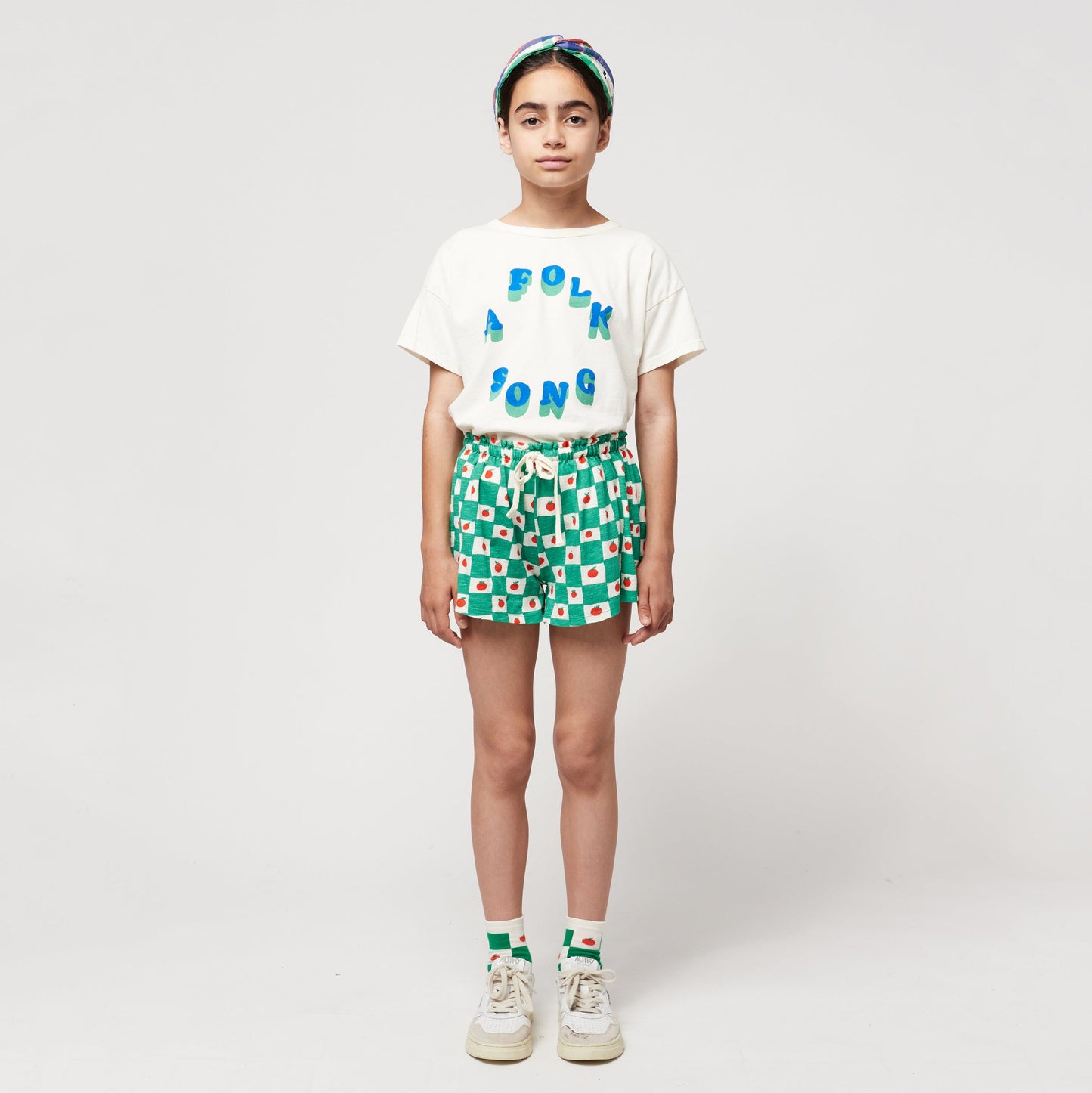 儿童绿色棉短裤