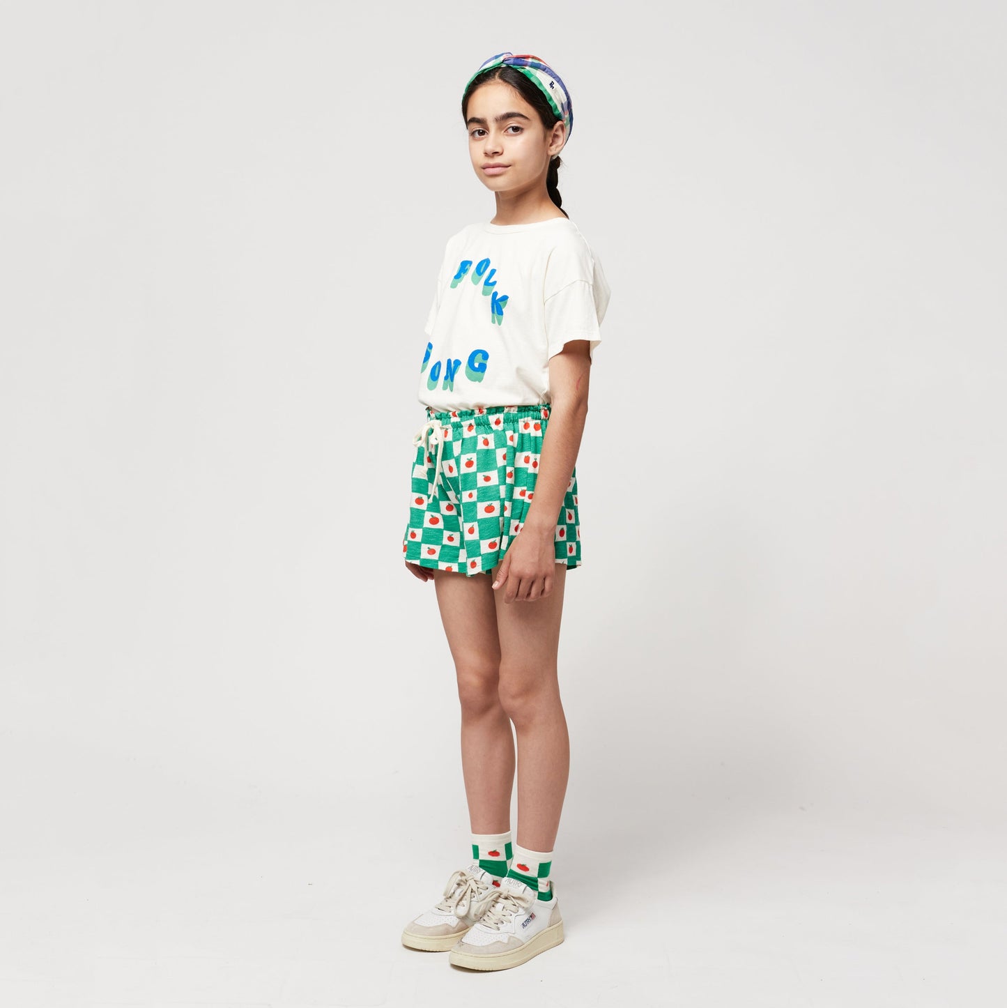 儿童绿色棉短裤