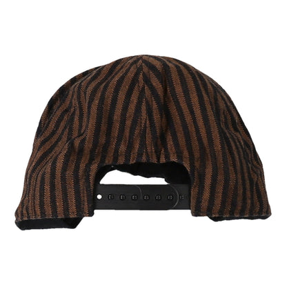 儿童棕色条纹棒球帽