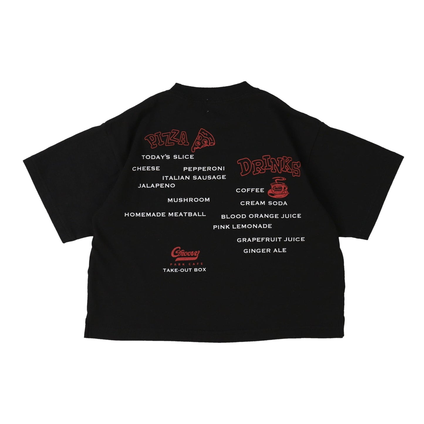 儿童黑色印花棉T恤