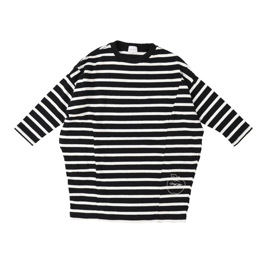 女童黑色条纹棉连衣裙