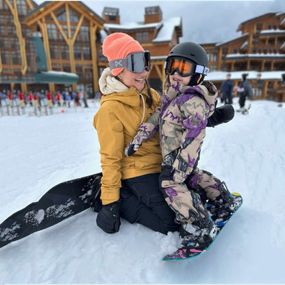 儿童彩色连体滑雪服