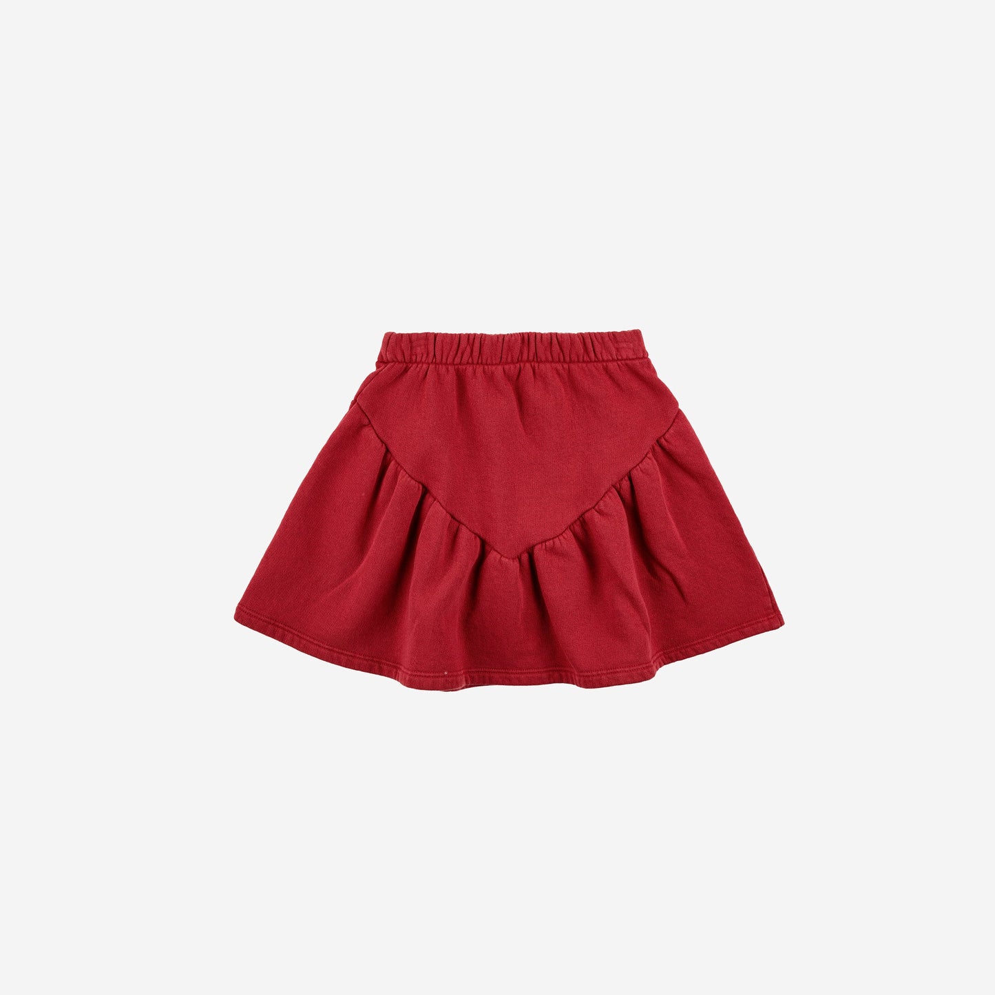 女童红色棉短裙