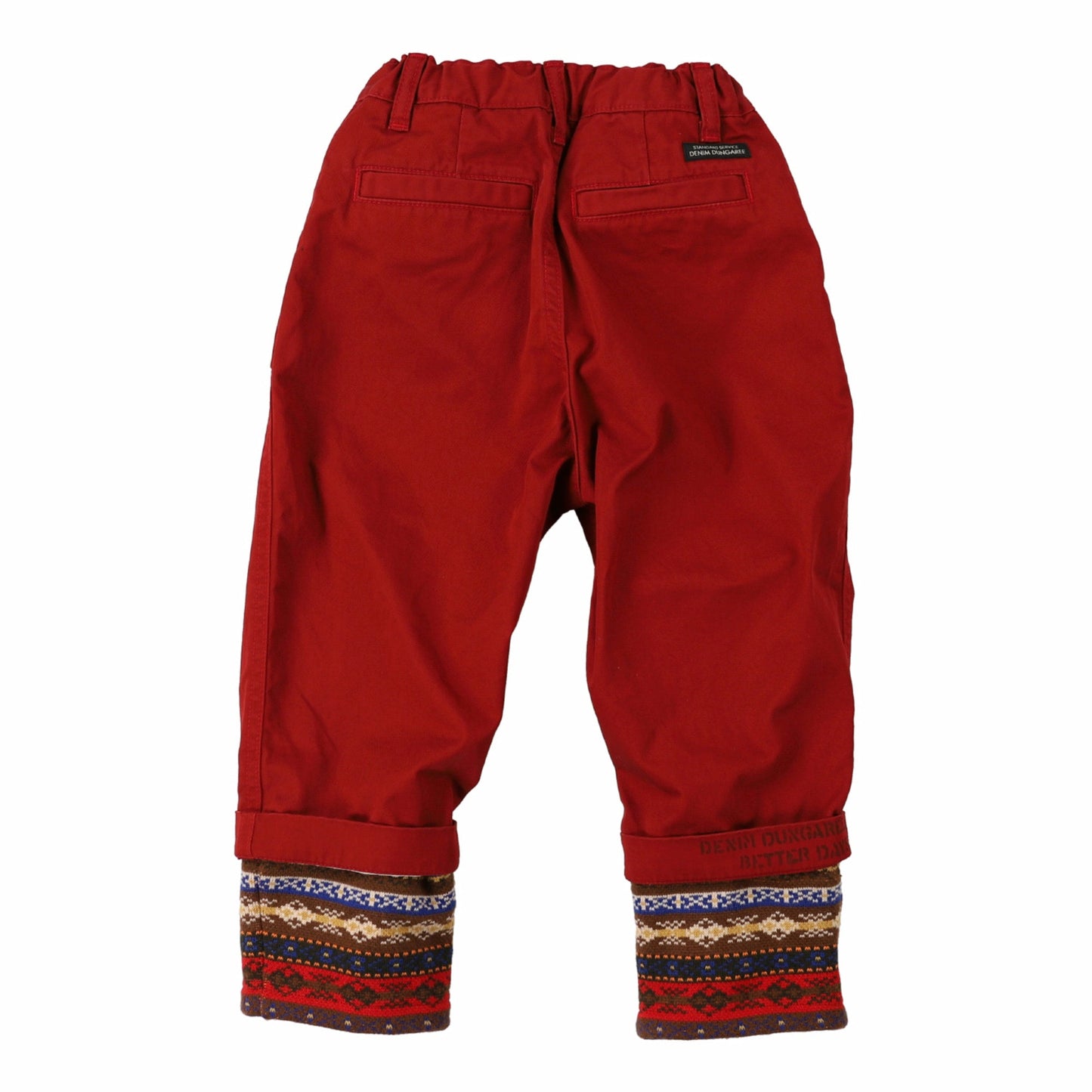 儿童红色棉长裤