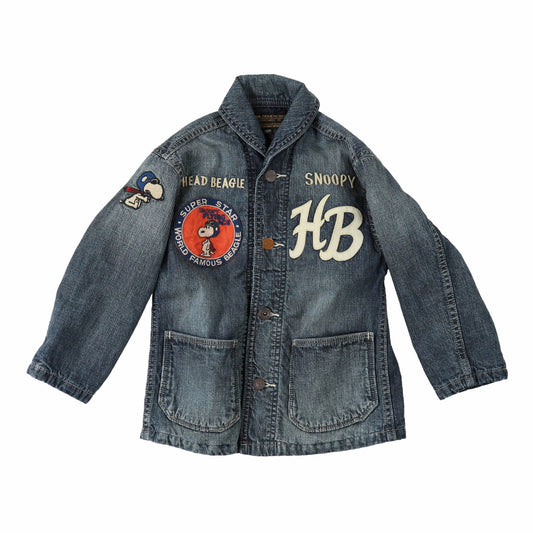 儿童藏蓝色史努比牛仔夹克