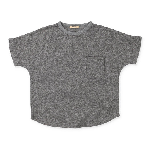 儿童深灰色Logo棉T恤