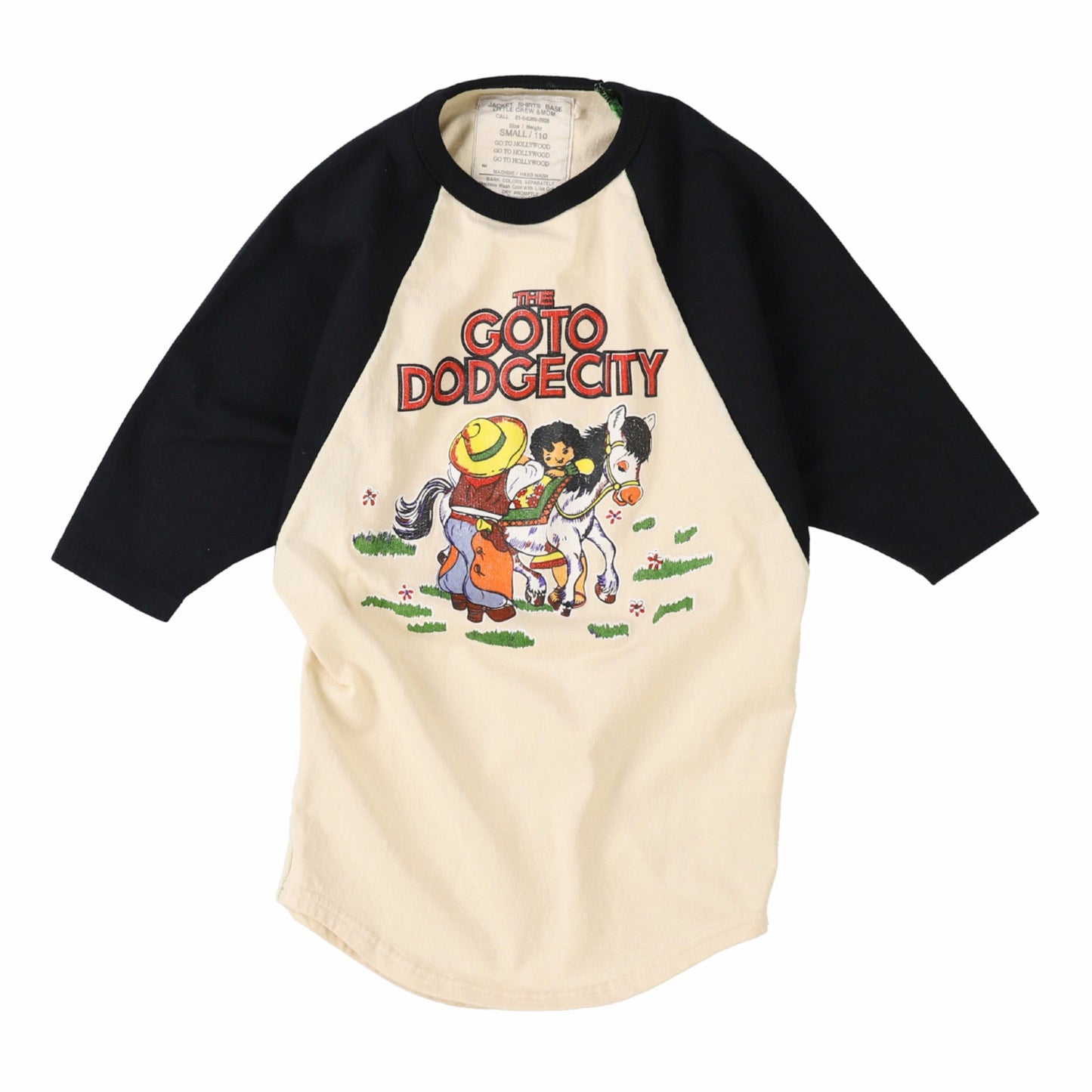 儿童白色印花棉T恤