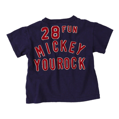 儿童藏蓝色米奇棉T恤