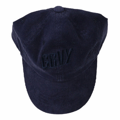 儿童深蓝色灯芯绒棒球帽