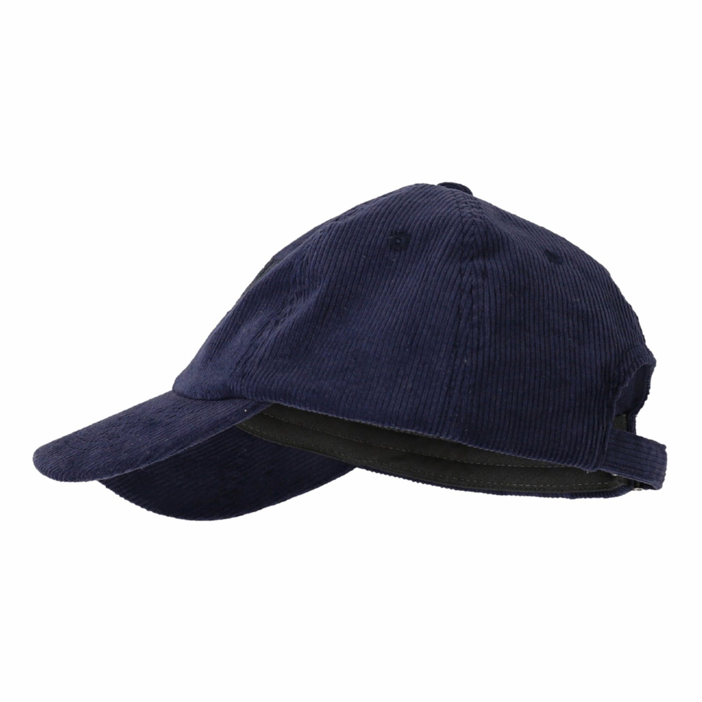 儿童深蓝色灯芯绒棒球帽