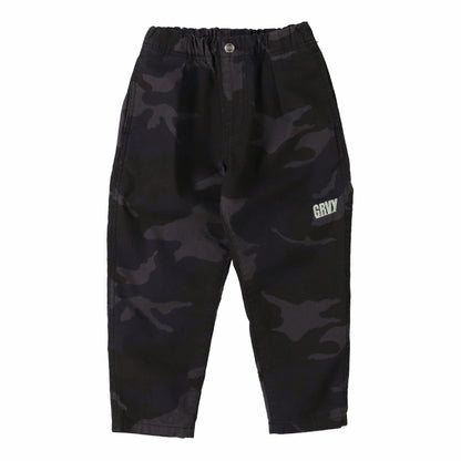 儿童黑色迷彩棉长裤