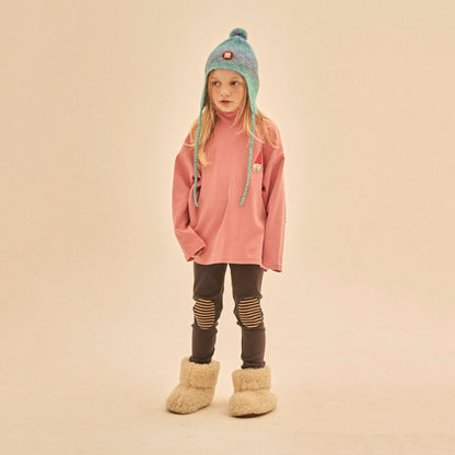 儿童粉色棉上衣