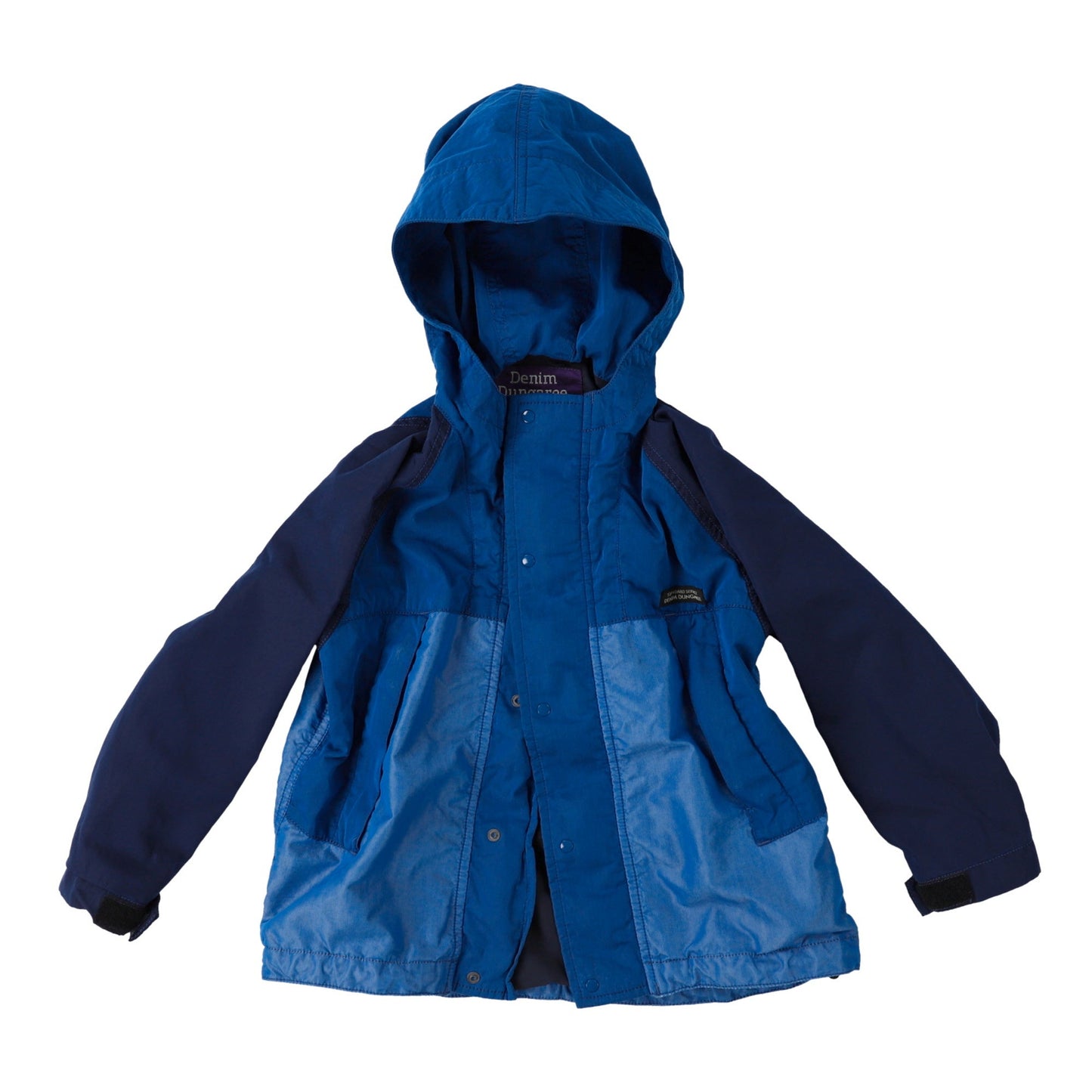 儿童蓝色连帽夹克