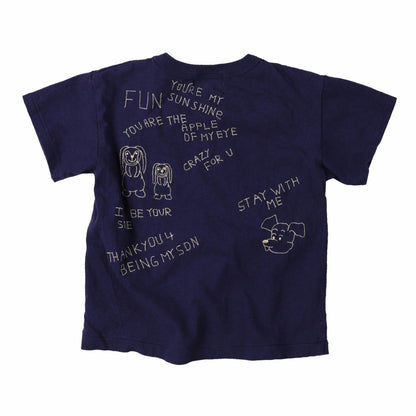 儿童藏蓝色Logo棉T恤