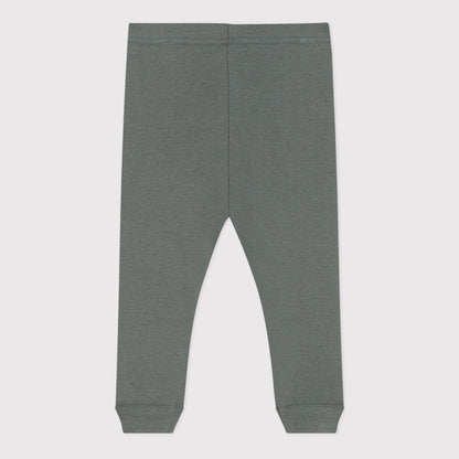 女婴深绿色棉打底裤