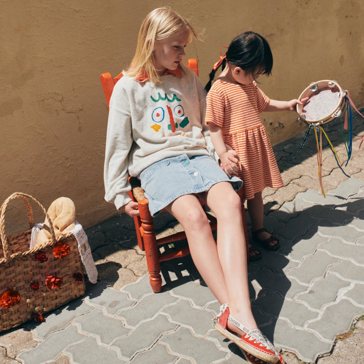 儿童浅灰色棉卫衣