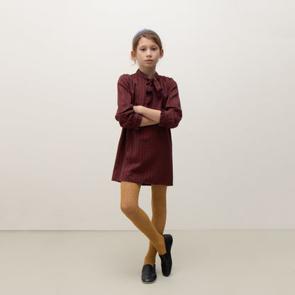 女童彩色格子连衣裙