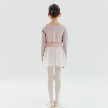 女童粉色芭蕾舞短款T恤