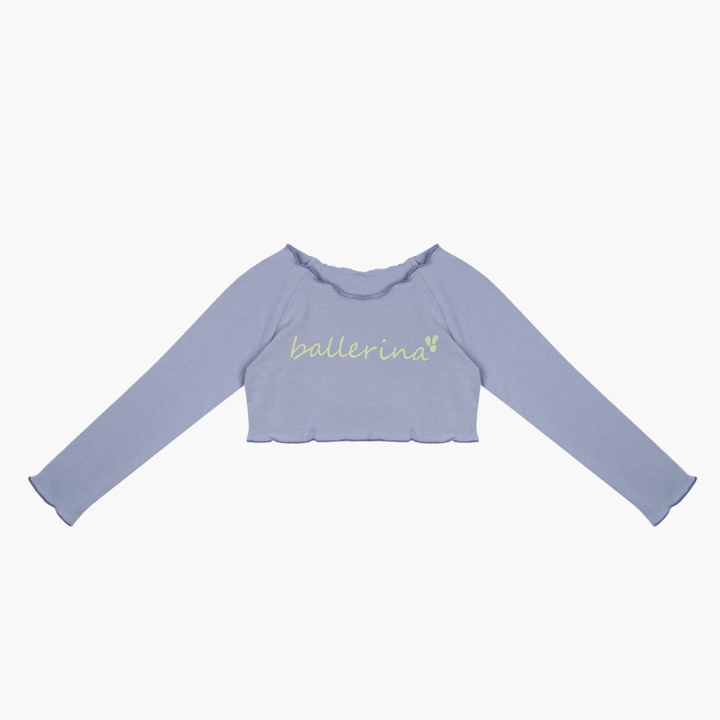 女童蓝色芭蕾舞短款T恤