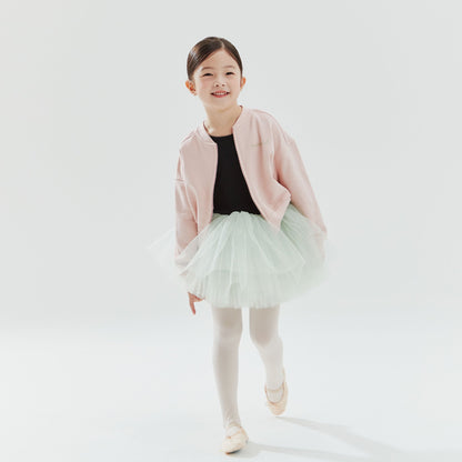 女童紫色芭蕾舞拉链夹克