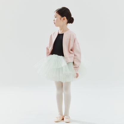 女童紫色芭蕾舞拉链夹克