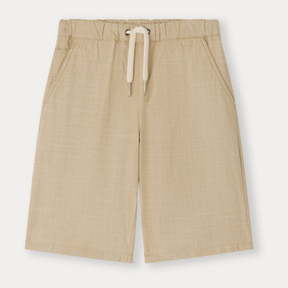 男童卡其色棉短裤