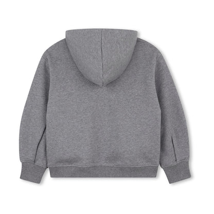 女童灰色Logo棉连帽卫衣