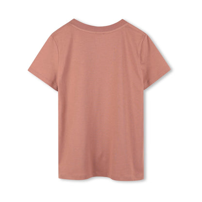 女童深粉色Logo棉T恤