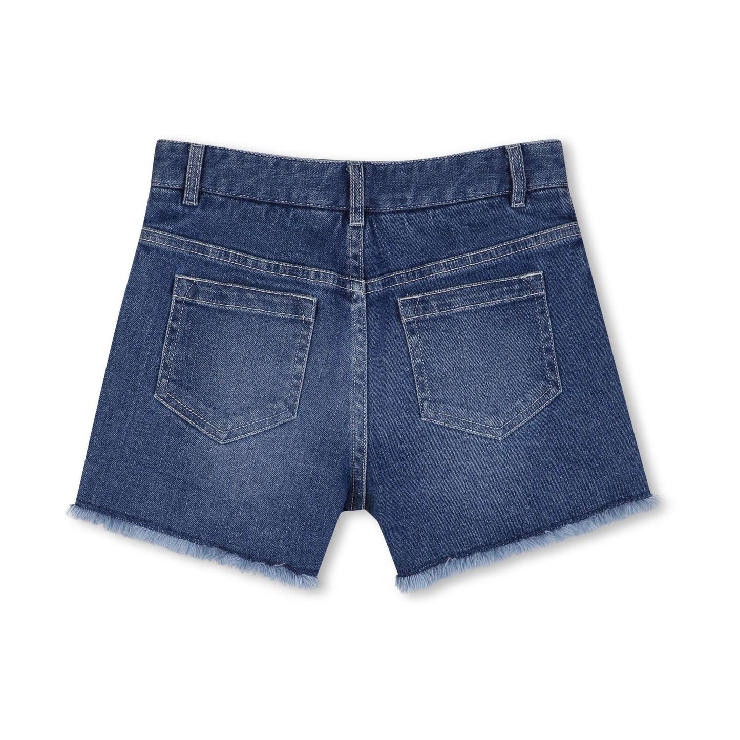 女童蓝色牛仔短裤