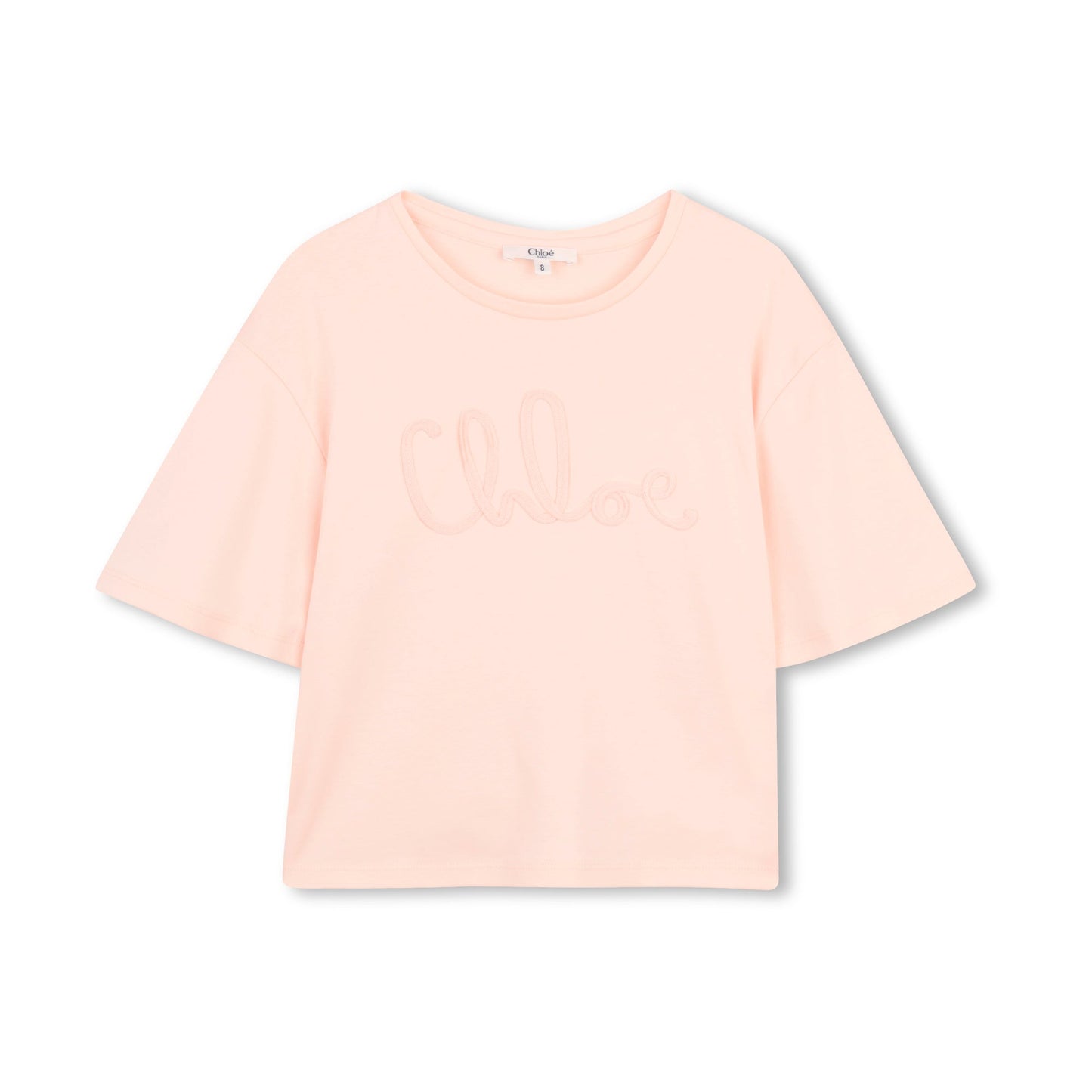 女童浅粉色Logo棉T恤