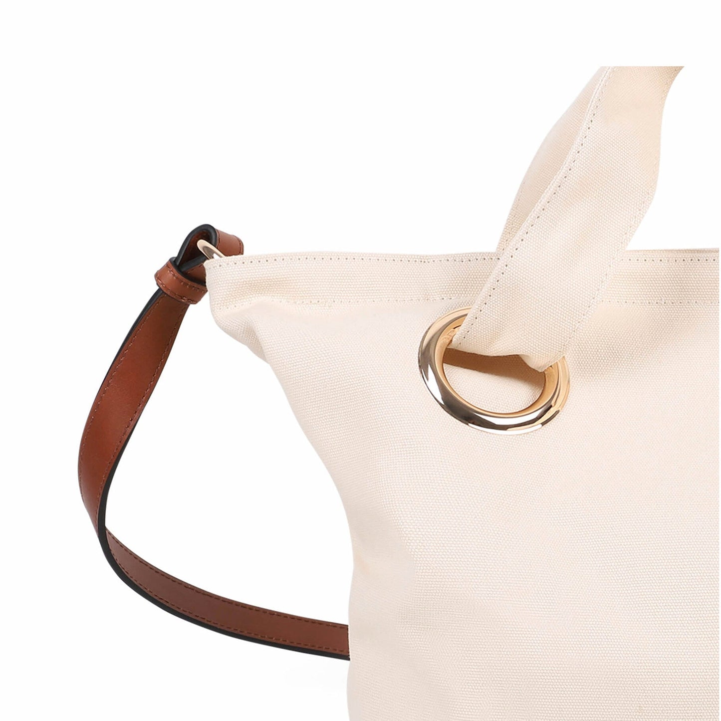 女童米白色刺绣Logo手提包(W40 x H25 x D12cm)