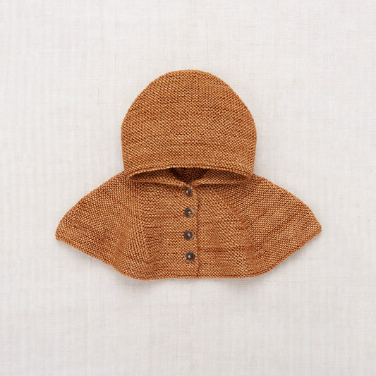 儿童玫瑰金色羊毛斗篷帽