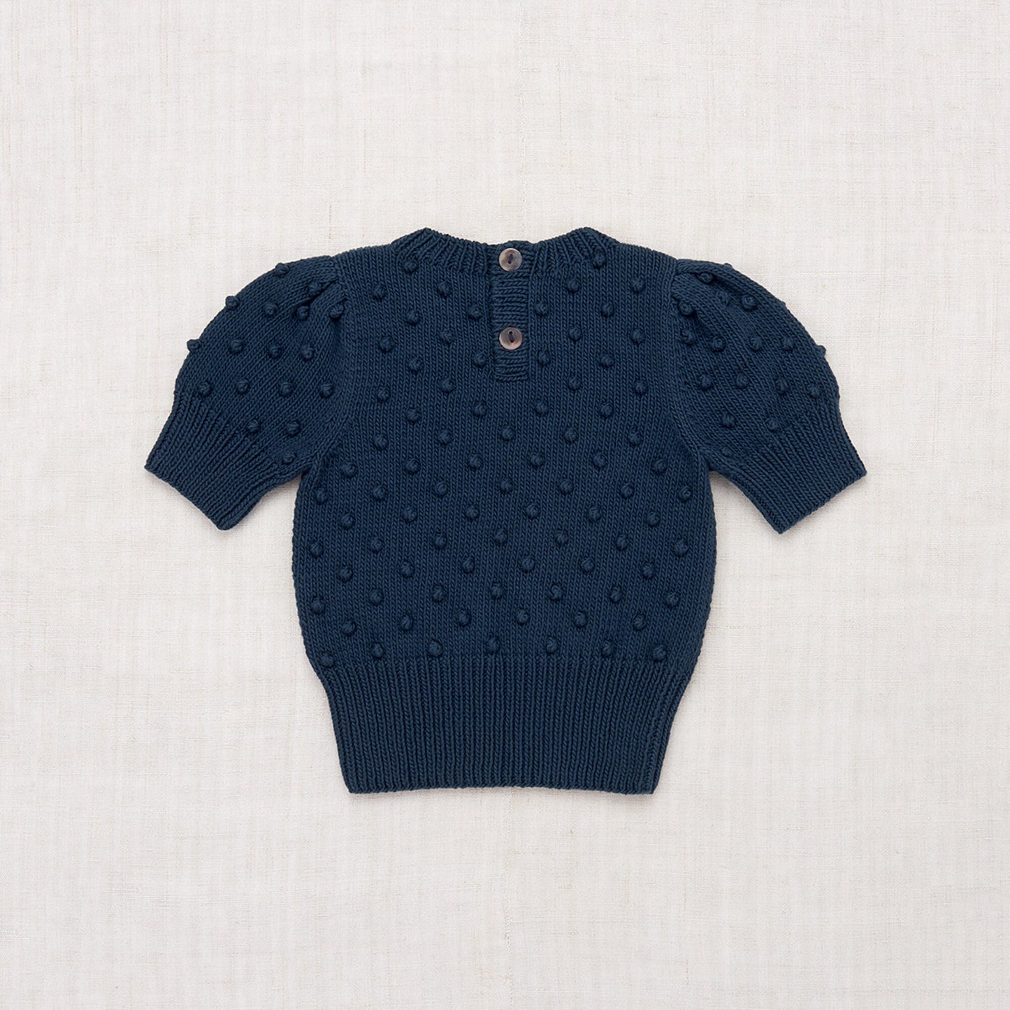 女童藏青色爆米花毛衣