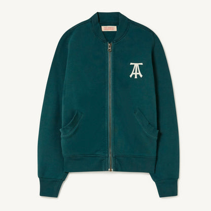 儿童绿色棉拉链上衣