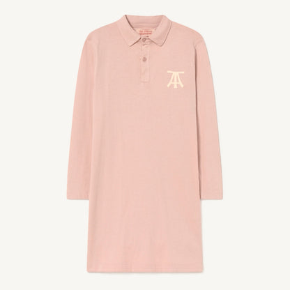 女童粉色Logo棉连衣裙