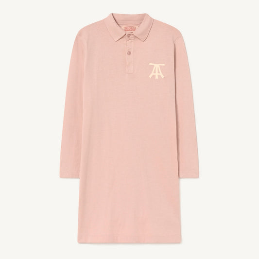 女童粉色Logo棉连衣裙