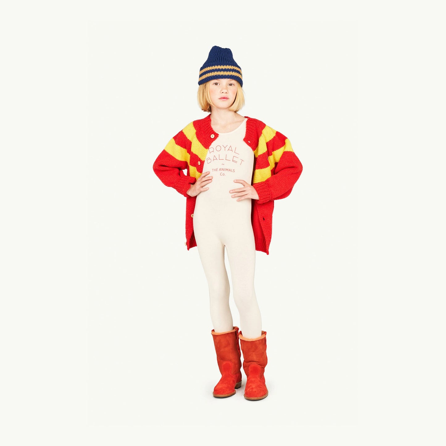 儿童红色羊毛开衫