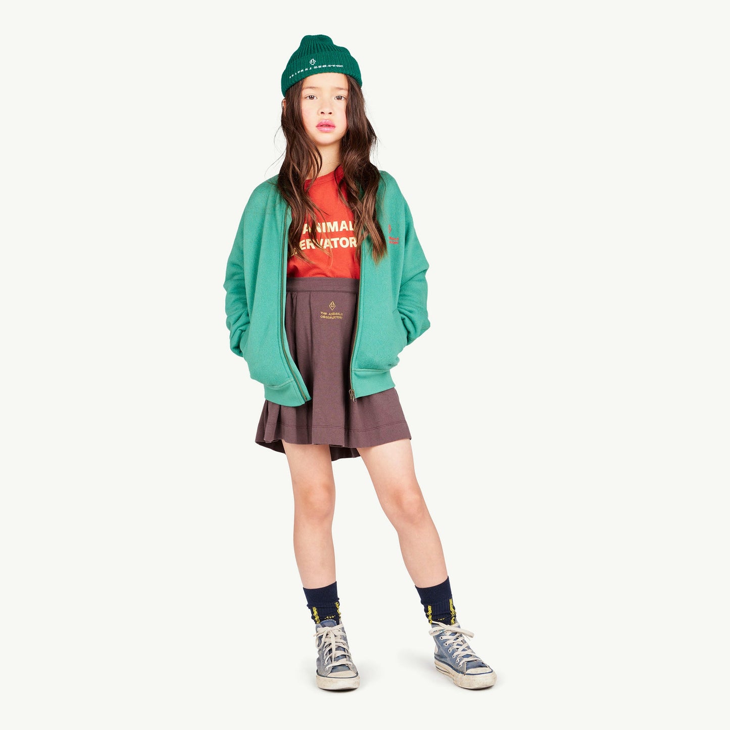 儿童绿色拉链夹克