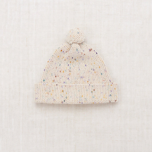 儿童奶油白羊毛帽子