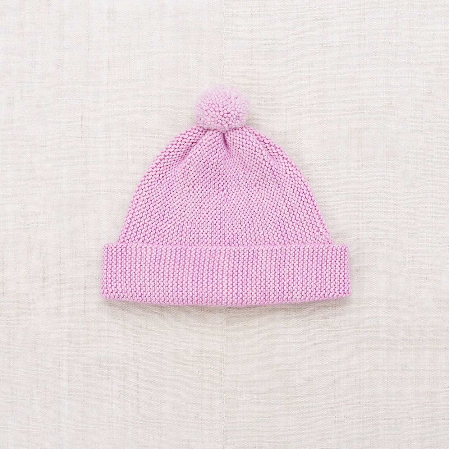 儿童粉紫色羊毛帽子